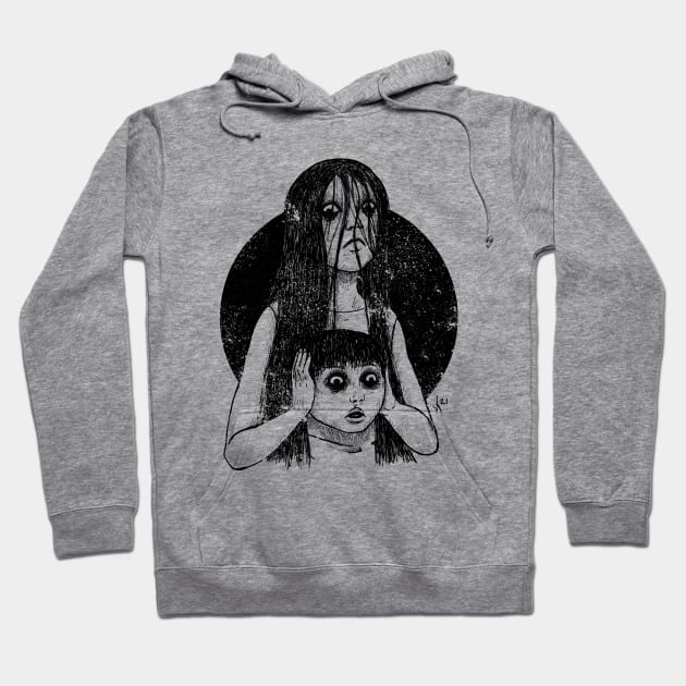 J-Horror - JuOn (Black print) Hoodie by Bloody Savage